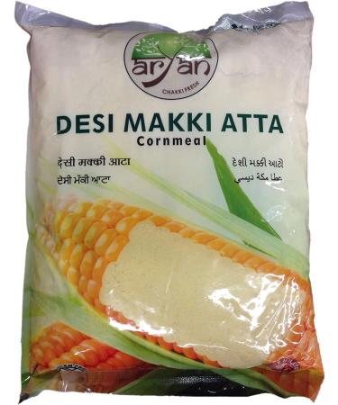 Aryan Makki Atta 4kg- CornMeal is Rich in Natural Minerals and Vitamins Stone-Milled in Traditional Style Suitable for Vegetarians and Vegans