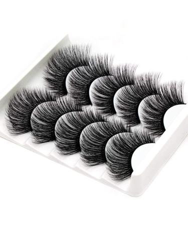 5 Pairs Long Thick Stereo False Eyelashes for 3D False Eyelashes Kit Natural Look Beauty Makeup