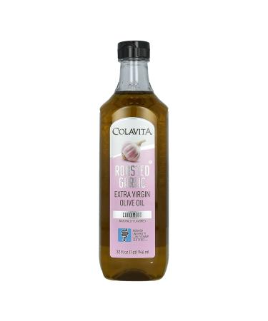 Colavita Roasted Garlic Extra Virgin Olive Oil, Low FODMAP, 32 Fl Oz (Pack of 1)