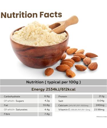 Zeina Blanched Ground Almonds (1Kg) - Iron-Rich Almond Flour for Healthy Cooking | Gluten-Free & Vegan | Ideal for Paleo & Keto Diets - Buy Online on SooperMarket.com