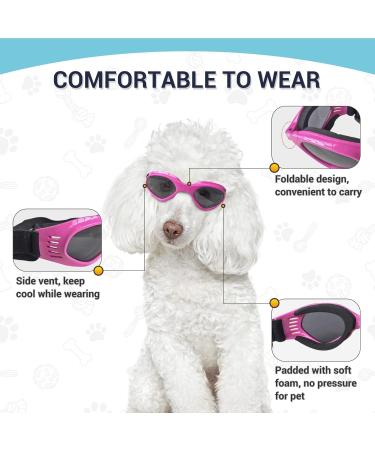 Pet Leso Doggles - Stylish Windproof Puppy Sunglasses in Pink | Shop Internationally for Trendy Dog Goggles - Buy Online on SooperMarket.com