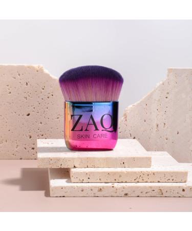 ZAQ UltraBlend Kabuki Brush: Seamless Liquid Foundation and Powder Blending Black