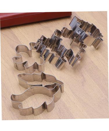 IMIKEYA 6 Pcs 430 Fondant Mold DIY Cake Mold DIY Baking Molds Dessert Molds Stainless Steel Molds Cookie Fruit medium Silver - Buy Online on SooperMarket.com
