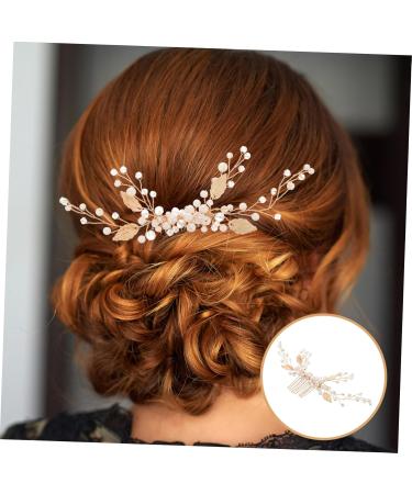 ABOOFAN Decor Hair Accessories Hair Clips Hair Barrettes Wedding Elegant Headdress Wedding Party Headdress Wedding Pearl Hair Pin Hair Side Comb Wedding Hair Pin Hair Comb Prom Bride Metal - Buy Online on SooperMarket.com