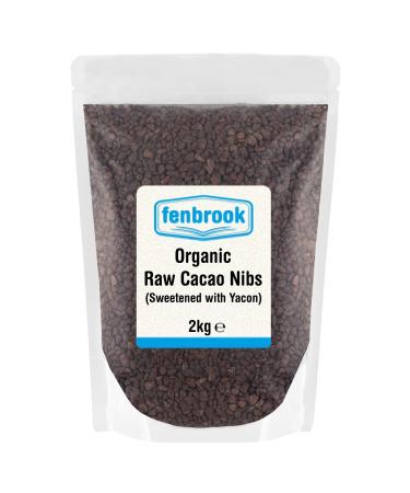 Organic Raw Cacao Nibs Sweetened with Yacon 2kg | Certified Organic by Fenbrook Organic