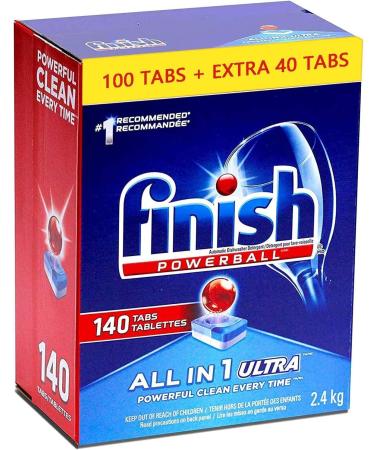 Finish Powerball All in 1 Ultra Powerful Clean Dishwasher Detergent 2.4 KG - 140 Tabs - Buy Online on SooperMarket.com