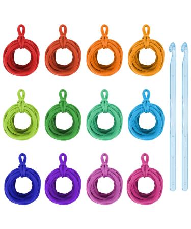 Ourtroness Loom Potholder Loops Weaving Craft Loom Loops, 12 Colors Potholder Loops Refill for Kids DIY Crafts Supplies, Compatible with 7 Inch Weaving Loom (192 Pieces)