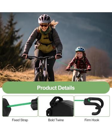 Schappe Rope Bike for Children - 2.5m Retractable Tow Rope System | 500 lbs Capacity | Safe Parent-Child Bike Towing Belt - Buy Online on SooperMarket.com