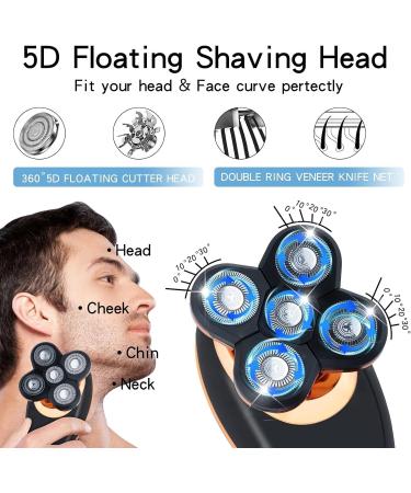 GeRRiT 5 in 1 Electric Razor for Men - Portable USB Rechargeable Shaver Waterproof Bald Razor & Beard Trimmer - International Shipping Available - Buy Online on SooperMarket.com