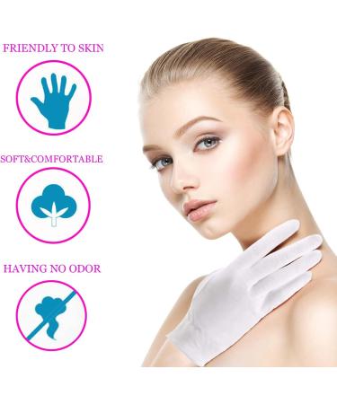 100% Cotton Gloves for Eczema - 3 Pairs White Moisturizing Gloves | Premium Quality for Dry, Sensitive Skin | Overnight Bedtime Therapy - Buy Online on SooperMarket.com