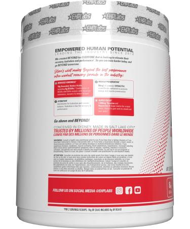 EHP Labs Beyond BCAA Powder Amino Acids Supplement for Muscle Recovery - 8g of Sugar Free BCAAs Amino Acids Post Workout Recovery Powder 10g of EAA Amino Acids Powder - 60 Servings (Raspberry Refresh) - Buy Online on SooperMarket.com