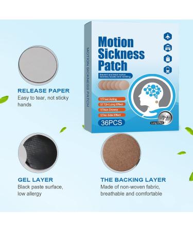 Motion Sickness & Tinnitus Relief Patches - 72 pcs, for Nausea, Vertigo, Ringing Ears | Adults & Children | Travel Friendly - Buy Online on SooperMarket.com