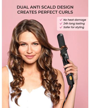 WEEYUM 2-in-1 Airflow Styler Hair Straightener & Curler - Professional Adjustable Temp 360 Airflow Dual Voltage for International Use - Buy Online on SooperMarket.com
