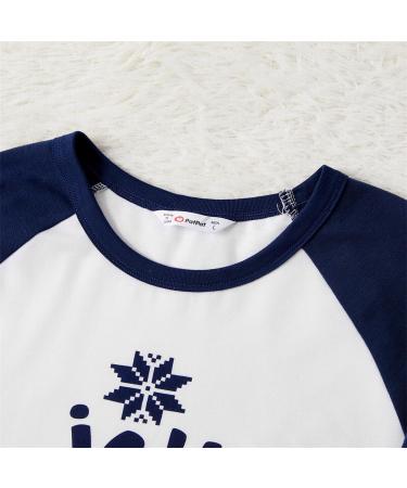 PatPat Family Matching Christmas Pajamas Set | Tree Snowflake Letters | Long Sleeve Sleepwear | Blue XL - Buy Online on SooperMarket.com