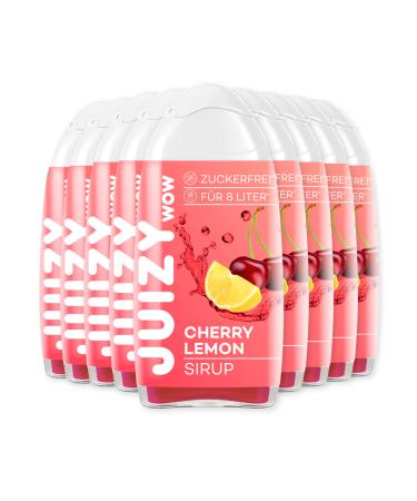 Juizy WoW syrup sugar -free |9 x 65ml Cherry Lemon taste - 108l natural beverage syrup |Zero calories |Vegan 9er bundle |Beverage concentrate finished drink |More Juice - Less Calories Cherry Lemon 9 x 65 ml