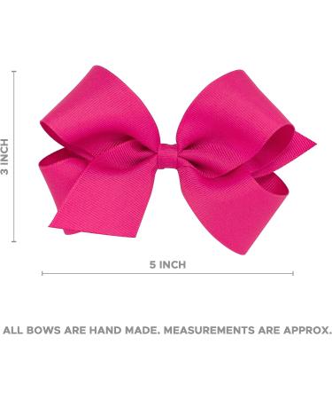 Girls' Organza Double Hair Bow on WeeStay Clip - Medium White with Satin Knot Center - Buy Online on SooperMarket.com