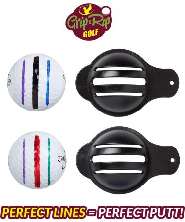 Triple Track Golf Ball Marker Set with 5 Colored Markers and Pouch - Improve Alignment and Accuracy on the Course - Golf Training Aid and Accessories - Buy Online on SooperMarket.com