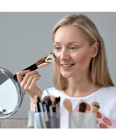 Teksome Foundation Brush Contour Soft Makeup Brush Pentagram Shaped Women Cosmetics Buffing Blending Brush with Ergonomic Handle for Business Trip Dating - Buy Online on SooperMarket.com