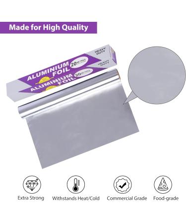 Lineslife Heavy Duty Non-Stick Aluminum Foil Wrap 12x65' - Pack of 4 | Thicker, 65 Sq Ft Aluminum Roll - Buy Online on SooperMarket.com