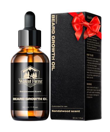 Waking Forest Beard Oil Beard Growth Oil Sandalwood with Vitamin E Rosemary Castor Argan Almond for Men