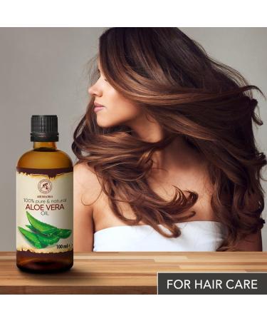 Aloe Vera Pure Oil 100ml - Aloe Barbadensis Brasil - Skin, Face & Baby Oil - Glass Bottle - Buy Online on SooperMarket.com