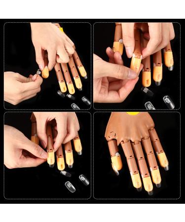 300-Piece Clear False Nail Tips Set for DIY Manicure Training | Removable Fake Nails Display for Practice and Training - Buy Online on SooperMarket.com