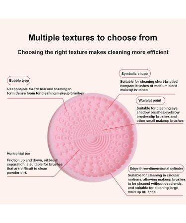Wontool Makeup Brush Cleaning Mat | Silicone 4 in 1 Cleaning Bowl and Mat Portable Washing Tool Cosmetic Brush Cleaner for Easy Cleaning Pink - Buy Online on SooperMarket.com