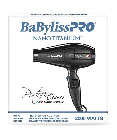 BaBylissPRO Nano Titanium Portofino Black Hair Dryer - Professional Salon Quality - Buy Online on SooperMarket.com