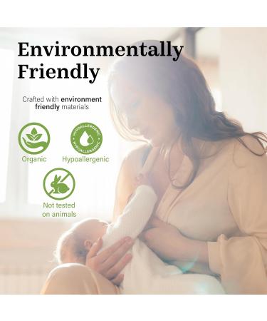 Non-Slip Nursing Pads - 14 Washable Organic Cotton Leakproof Breast Pads | Reusable Soft & Absorbent Eco-Friendly Breastfeeding Essentials - Buy Online on SooperMarket.com