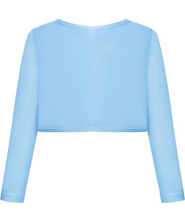 Bonny Billy Girls Long Sleeve Knitted Cotton Bolero Shrug - Light Blue (4-5 Years) - Buy Online on SooperMarket.com