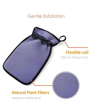 Stardust Exfoliating Mitt: Gloves, Washcloth & Towel for Dead Skin Removal, Ingrown Hair & Self-Tanning - Korean & Italian Exfoliating Essentials - Buy Online on SooperMarket.com