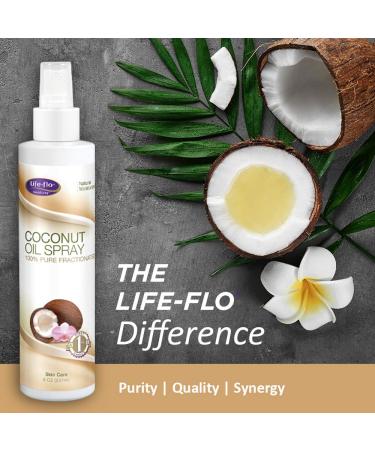 Life-flo Coconut Oil Spray 8oz | Pure Fractionated Moisturizer for Dry Skin & Hair - Buy Online on SooperMarket.com