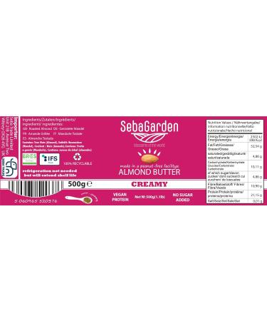 Almondmus-Seba Garden: Pure Natural Creamy Californian Almonds (3kg 500g x 6-pack) - 100% Almonds Keto & Paleo-Friendly No Added Sugar - Buy Online on SooperMarket.com