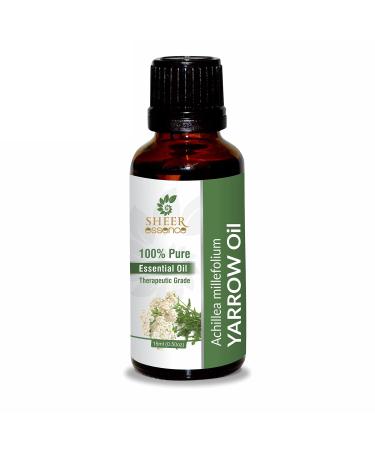 Yarrow Oil - (Achillea Millefolium) - Essential Oil 100 % Pure Natural Undiluted Uncut Therapeutic Grade Oil 0.16 Fl.Oz to 33.81 Fl.Oz (30 ml yarrow oil)
