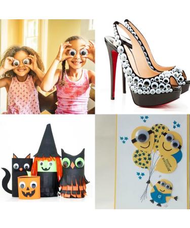 CCINEE 988 Pieces Self-Adhesive Black Wiggle Googly Eyes | Craft & Sewing Supplies 5mm-100mm - Buy Online on SooperMarket.com