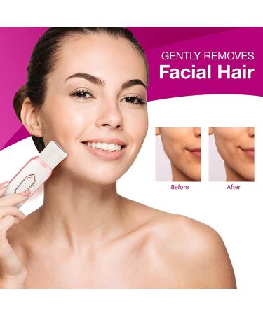Women's Electric Razor & Shaver - Painless 2-in-1 Wet/Dry Hair Removal for Face, Legs & Underarms - USB Rechargeable Cordless - Buy Online on SooperMarket.com