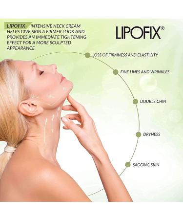Lipofix Neck Firming Cream - 1.7 oz - Anti-Aging, Tightens Double Chin, Firms Sagging Skin - Buy Online on SooperMarket.com