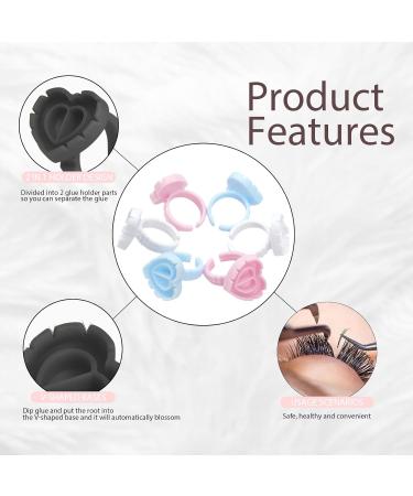 100PCS Flower Shaped Cups Practical Rings Cup For Makeup Artists And Beauty Enthusiasts Mixed Colors - Buy Online on SooperMarket.com