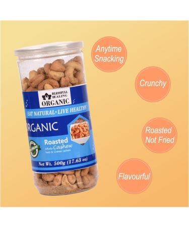 Blessfull Healing Organic Natural Vegan Herb & Cheese Roasted Whole Cashew Nuts Crunchy Kaju 500 Gram - Buy Online on SooperMarket.com