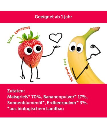 FRECHE FREUNDE Organic Puffed Corn with Banana & Strawberry | Vegan Gluten-Free 30g (Pack of 9) - Shop Internationally - Buy Online on SooperMarket.com