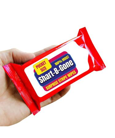 Shart Be Gone Surprise Stripe Wipes - Funny Travel Size Moist Wipes for Teens & Adults | International Shipping Available - Buy Online on SooperMarket.com