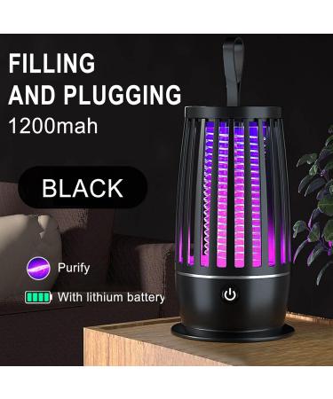 Fly Trap Lamp Flexible and Harmless Fly Killer | Zapper Indoor Electronic Rechargeable Fly Control Light Trap for Virtcooy Black Chargement USB - Buy Online on SooperMarket.com