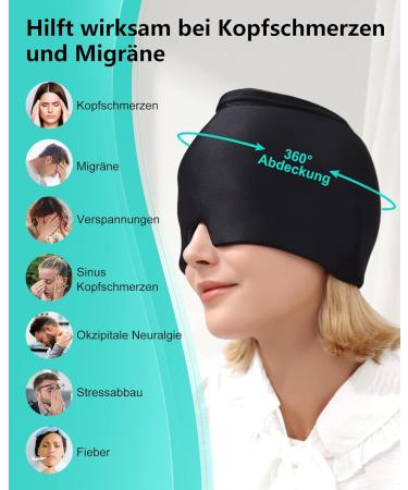 Ultimate Migraine Relief Mask | Cooling Cap & Gel Pads for Headaches - Buy Online on SooperMarket.com