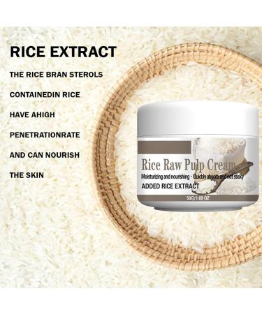 Rice Raw Pulp Cream - Hydrating Facial Moisturizer with Applicator Spoon | 1.69 Oz Day & Night Skin Care for Smooth Radiant Complexion - Buy Online on SooperMarket.com