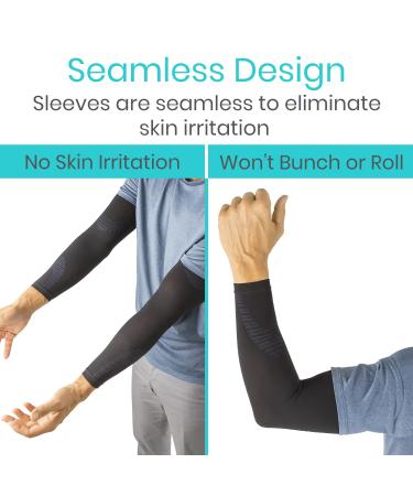 Vive Arm Compression Sleeve - Elbow Support Brace With UV Protection- Cooling Wrap For Pain- Black Sports Fit For Fishing  Cycling  Tennis- Arthritis  Tendonitis Relief- Ideal For Men & Women (Medium) - Buy Online on SooperMarket.com