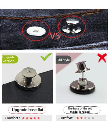 GIYOMI 20mm No Sewing Jeans Buttons Replacement Kit - 12 Sets Metal Buttons Repair Combo with Rivets and Screwdrivers | 0.79 inch - Buy Online on SooperMarket.com