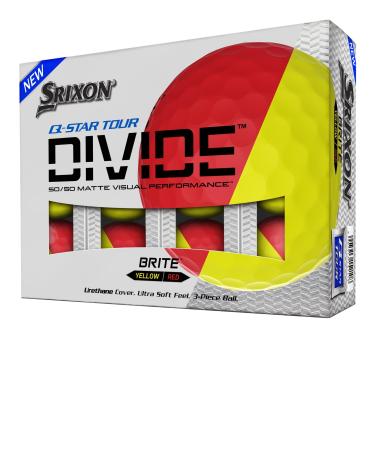 Srixon Q-Star Tour Divide Golf Balls Yellow/Red