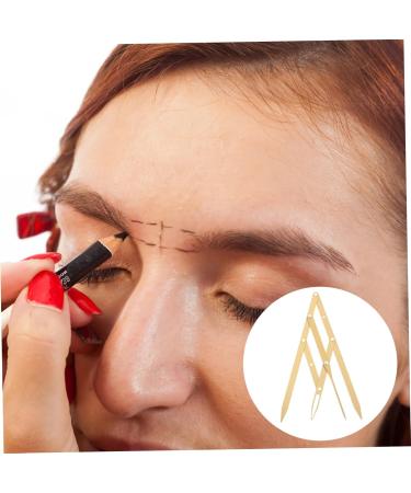 KALLORY 3 Pcs Second Generation Scale Metal Dies Printable Eyebrow Stencils Eyebrow Drawing Tool Make up 25x5x0.6cmx3pcs Goldenx3pcs - Buy Online on SooperMarket.com