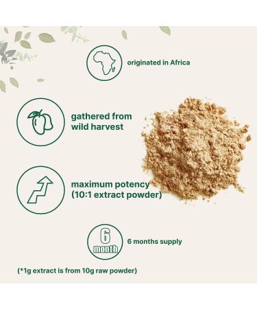 Sustainably Grown African Mango Powder - 1lb (6 Months Supply) | Metabolism & Fat Burning Support | Non-GMO, Vegan - Buy Online on SooperMarket.com