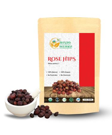 Herbs Botanica Rosehips Dried Rose Hip Herbal Tea 3.5 Oz Resealable Kraft Bag